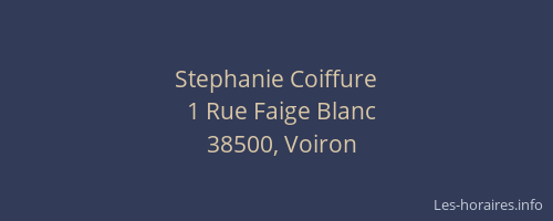 Stephanie Coiffure