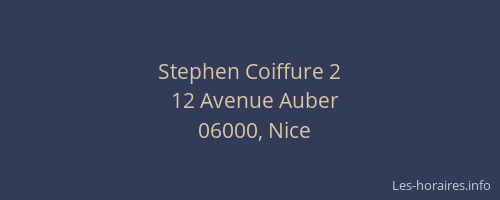 Stephen Coiffure 2