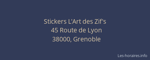 Stickers L'Art des Zif's