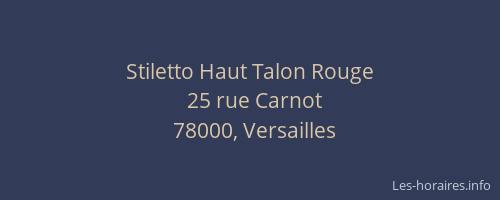 Stiletto Haut Talon Rouge