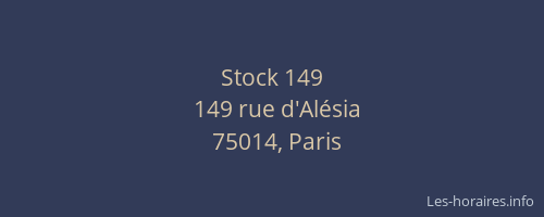 Stock 149