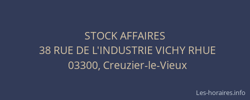STOCK AFFAIRES