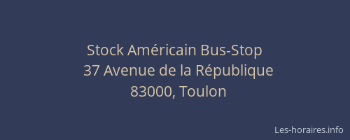 Stock Américain Bus-Stop