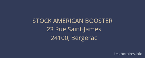 STOCK AMERICAN BOOSTER