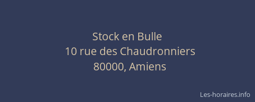 Stock en Bulle