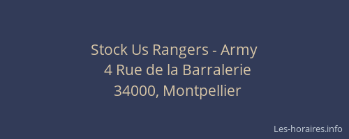 Stock Us Rangers - Army