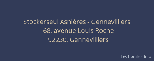 Stockerseul Asnières - Gennevilliers