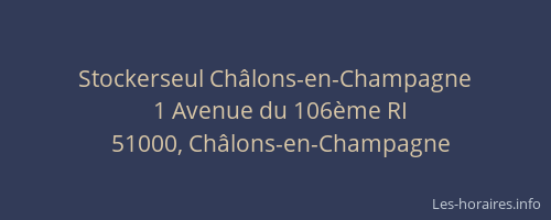 Stockerseul Châlons-en-Champagne