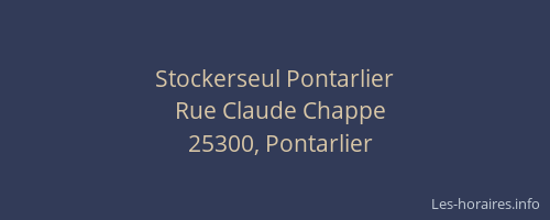 Stockerseul Pontarlier