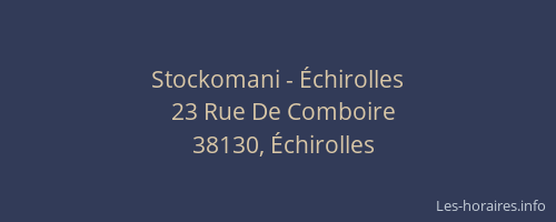 Stockomani - Échirolles