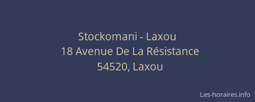 Stockomani - Laxou