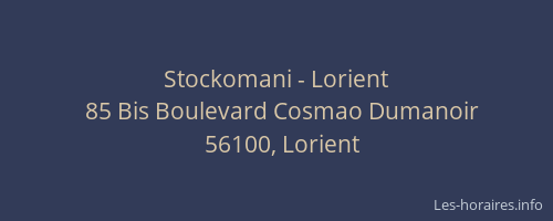 Stockomani - Lorient