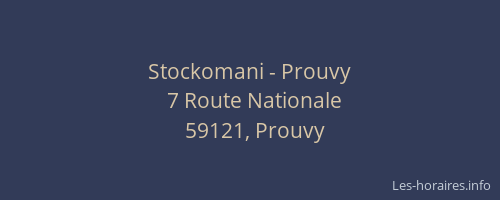 Stockomani - Prouvy