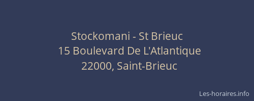 Stockomani - St Brieuc