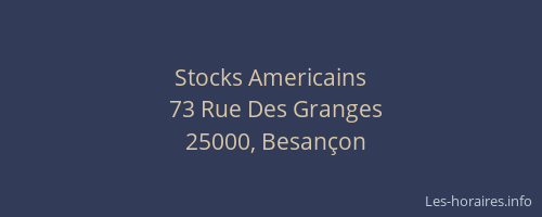 Stocks Americains