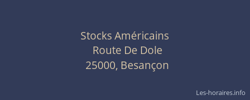 Stocks Américains