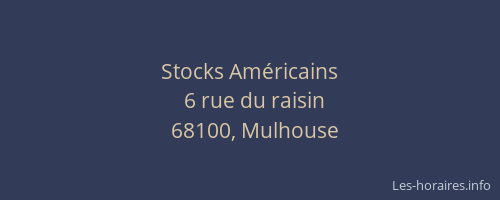 Stocks Américains