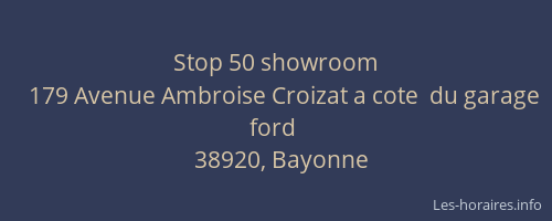 Stop 50 showroom