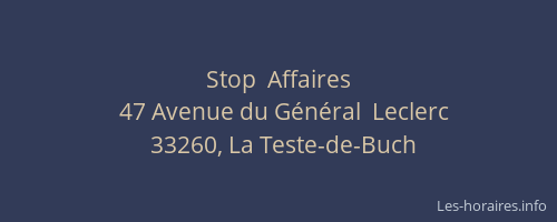 Stop  Affaires