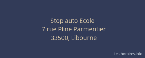 Stop auto Ecole