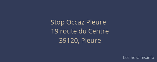 Stop Occaz Pleure