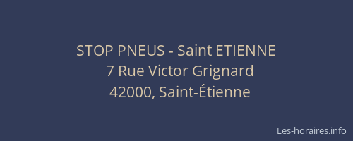 STOP PNEUS - Saint ETIENNE