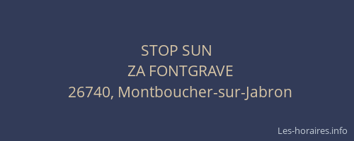 STOP SUN