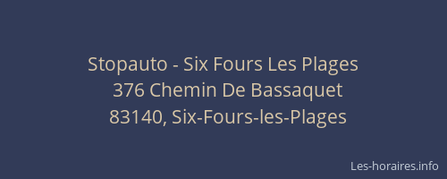 Stopauto - Six Fours Les Plages