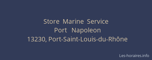 Store  Marine  Service