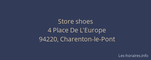 Store shoes
