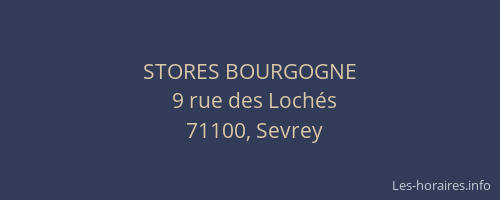 STORES BOURGOGNE