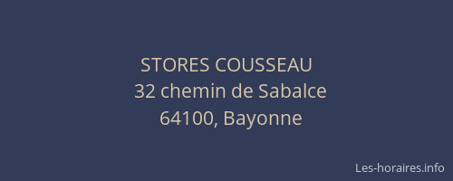 STORES COUSSEAU