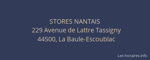 STORES NANTAIS