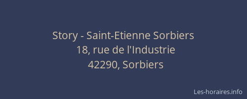 Story - Saint-Etienne Sorbiers