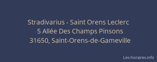 Stradivarius - Saint Orens Leclerc
