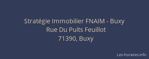 Stratégie Immobilier FNAIM - Buxy