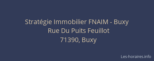 Strat&eacute;gie Immobilier FNAIM - Buxy