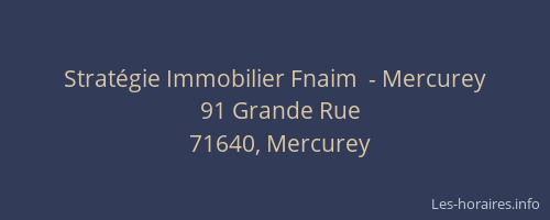 Strat&eacute;gie Immobilier Fnaim  - Mercurey