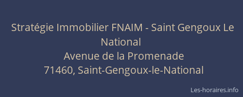 Strat&eacute;gie Immobilier FNAIM - Saint Gengoux Le National