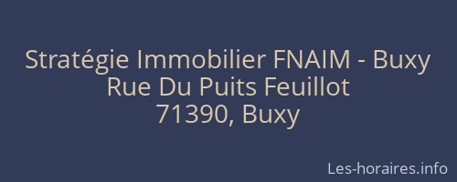 Stratégie Immobilier FNAIM - Buxy