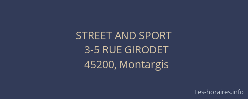 STREET AND SPORT