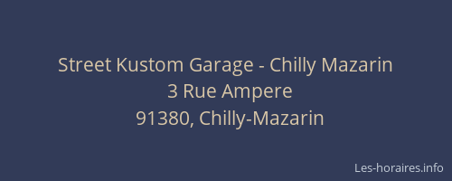 Street Kustom Garage - Chilly Mazarin