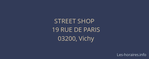 STREET SHOP