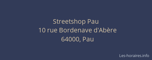 Streetshop Pau
