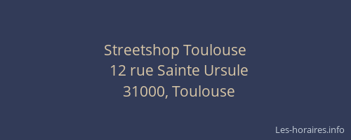 Streetshop Toulouse