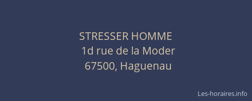 STRESSER HOMME