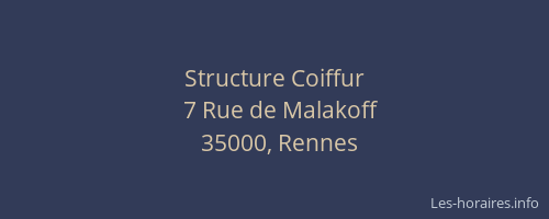 Structure Coiffur