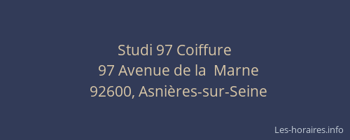 Studi 97 Coiffure