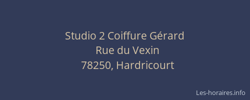 Studio 2 Coiffure G&eacute;rard