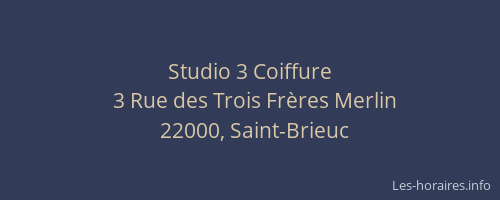 Studio 3 Coiffure
